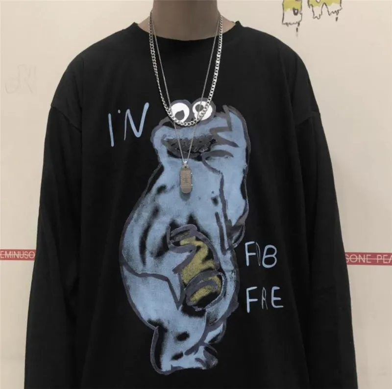 

Japan Style fashion Harajuku style Cool Long Sleeve Hip Hop casual Tees Male High Street O-neck Spring Students Punk T Shirts
