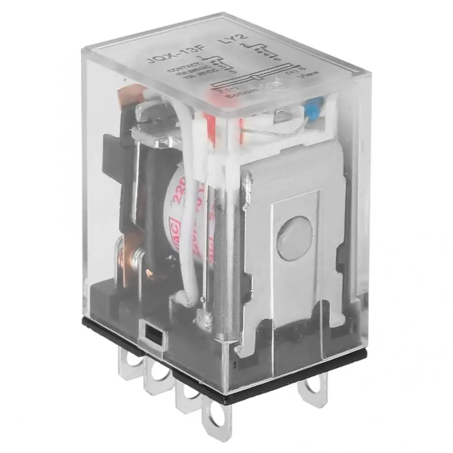 8 контактное промежуточное реле JQX 13F 24VDC/220VAC 5А катушка DPDT Электромагнитная