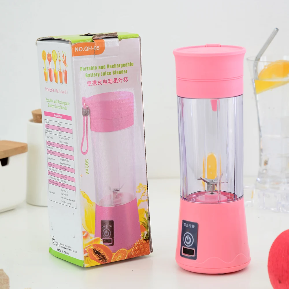 Портативная электрическая соковыжималка для фруктов 6 лезвий 380 мл | Дом и сад