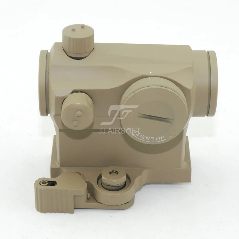JJ страйкбол Micro 1x24 Red Dot с QD Riser Mount и Killflash/Kill Flash(черный/серебристый/коричневый