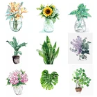 Картина маслом Раскраска по номерам с рисунком в рамке 60 * 75см Зеленые растения Цветы Набор картинок Подарочная краска по номерам для ребенка на холсте Картины для декора стен в гостиной