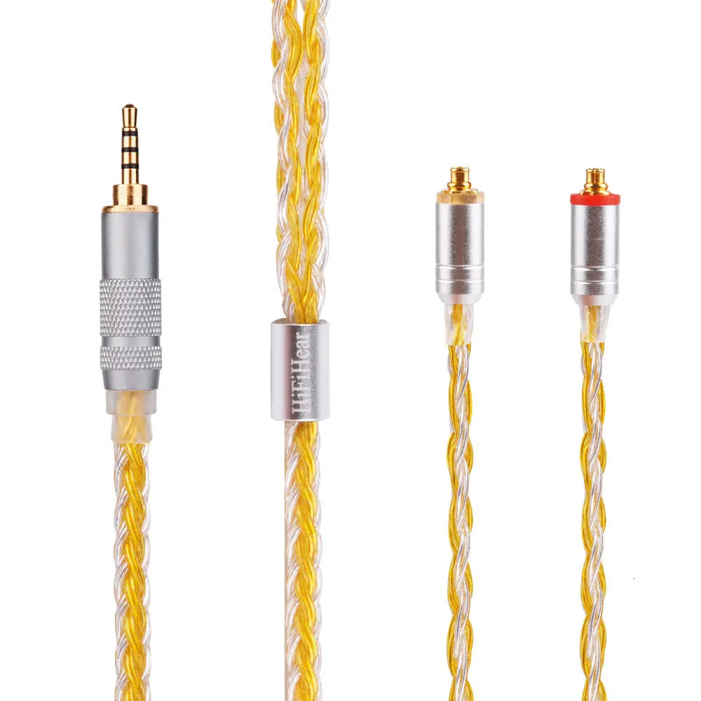 HiFiHear 16 Core посеребренный кабель 2,5/3,5/4,4 мм балансный кабель с MMCX/2pin разъем для KZ AS10 ZS10 V90 C10 C16