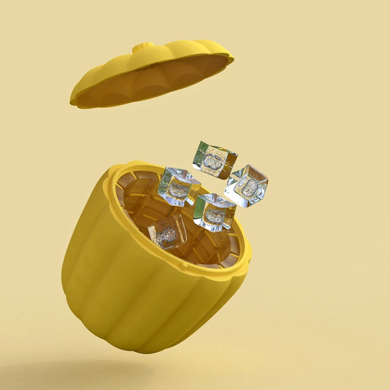 Форма тыквы Силиконовое ведро льда шампанское виски пивной кубик чайник