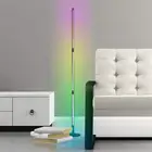 Светодиодный напольный RGB-светильник, сменная цветная угловая лампа с сенсорным управлением и регулируемой яркостью, для офиса, гостиной, лофта, спальни, 1 шт.