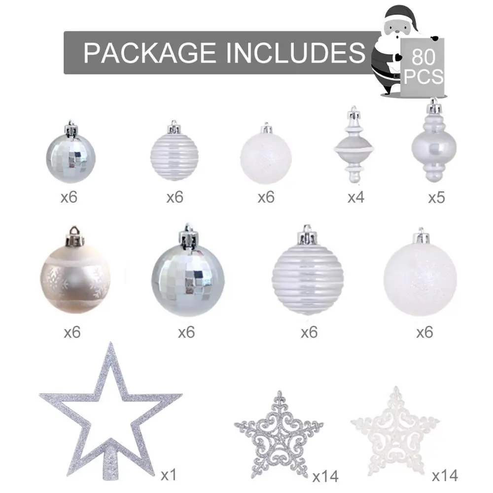ornaments style 6 FENGRISE подвески для рождественской елки, рождественские украшения, рождественские украшения для дома, декор для рождественской елки, новогодний - Цвет: ornaments style 6