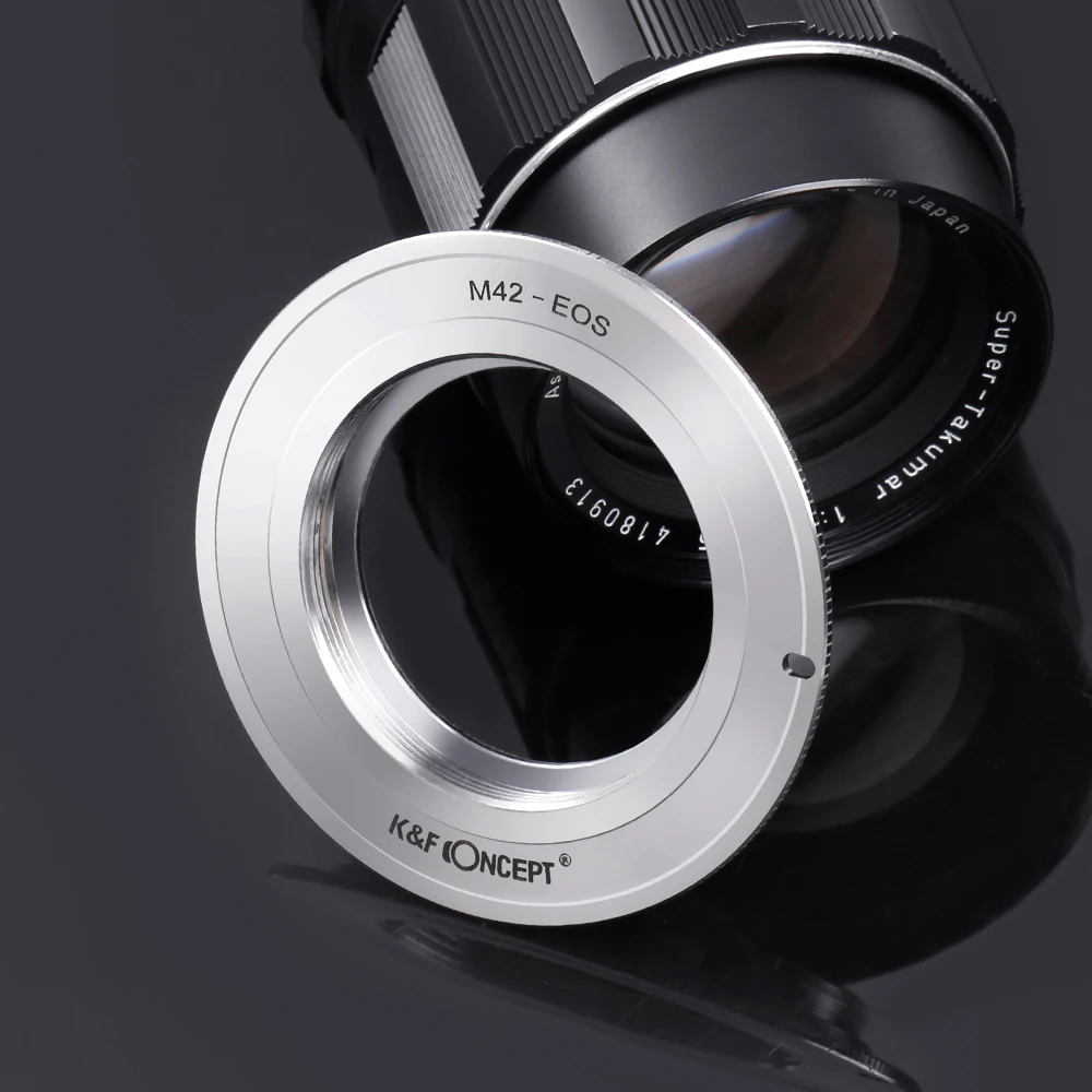 Адаптер крепления объектива K &amp F CONCEPT для M42 42 мм с винтовым креплением Canon EOS
