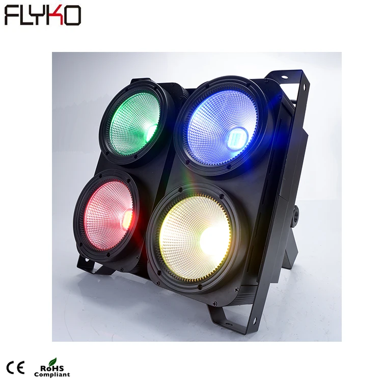 Pro Освещение четыре глаза светодиодный RGB 4*100 Вт COB козырек для света в зал|Эффект