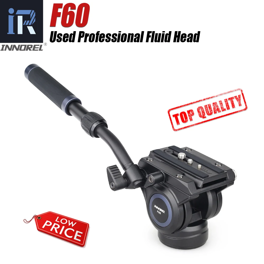 

Used F60/F80 Video Fluid Head Panoramic DSLR Camera Tripod Head for Monopod Slider adjustable Handle Manfrotto Q.R. Plate