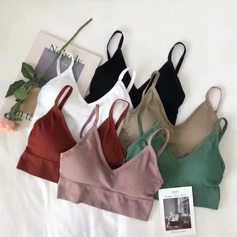 

New invisible underwear wild color sexy no steel ring beauty back U-type student basic thread bottoming lingerie bra tube top