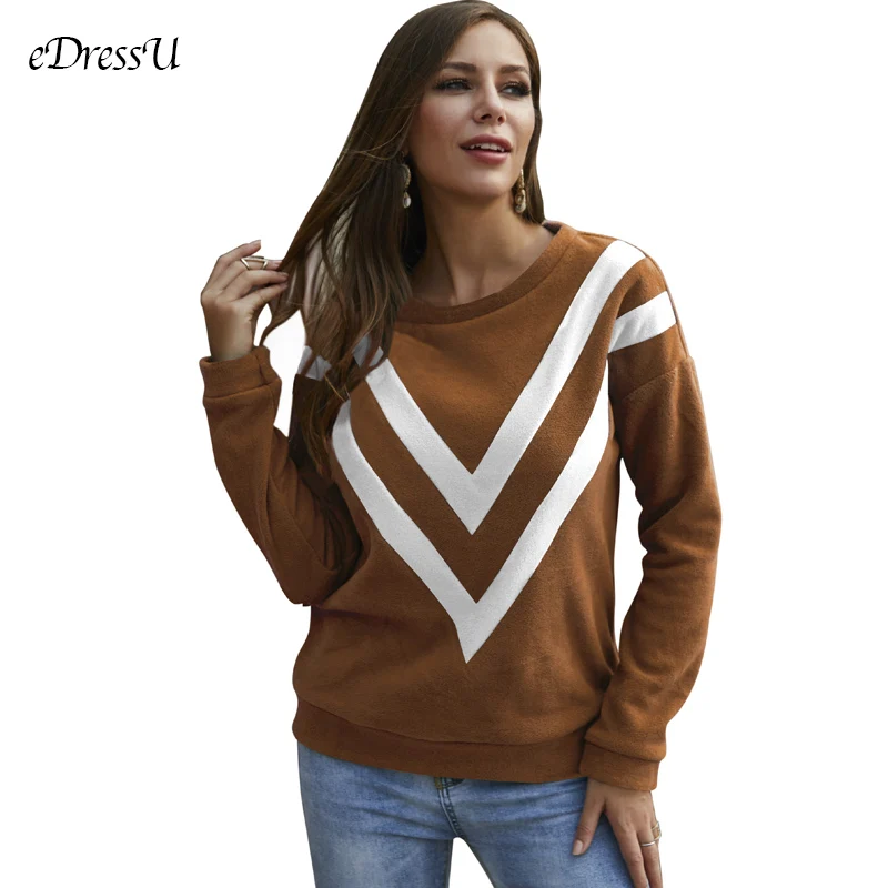 Женский пуловер с круглым вырезом осенняя толстовка повседневные толстовки