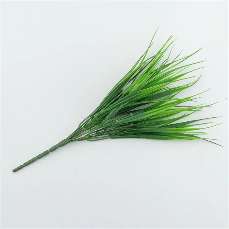 Новинка 2019 7 вилочные искусственные растения с зеленой травой для пластиковых