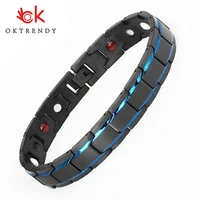 oktrendy health care germanium magnetic bracelet for arthritis and carpal tunnel accroche bracelet stainless steel power therapy