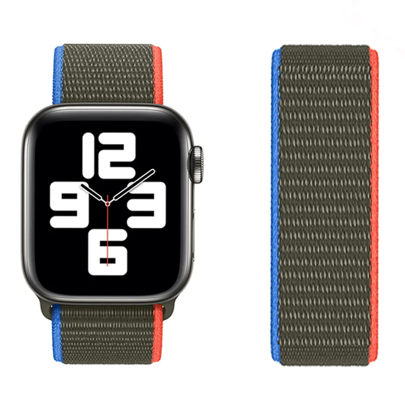 Nylon band For correa Apple Watch 44mm 40mm 42mm 38mm Straps smartwatch iWatch belt For bracelet apple watch  Serie 5 3 4 SE 6
