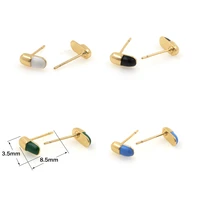 small oval female earrings summer drip enamel girl earrings fashion jewelry wholesale simple fashion earrings aaccessories
