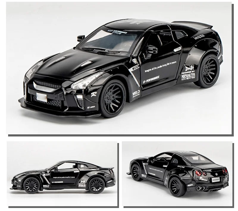Новая модель автомобиля NISSAN GTR из сплава 1:32 литой и игрушечный автомобиль 6 цветов