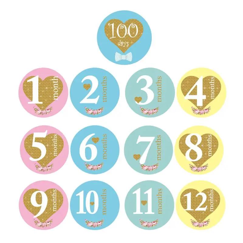 13 шт. самоклеящиеся нетоксичные наклейки для новорожденных|Реквизиты фотобудки|