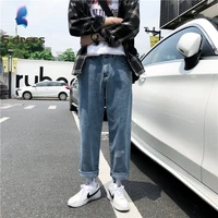 ins port style spring new nine point jeans mens spring and summer youth tide brand loose casual denim