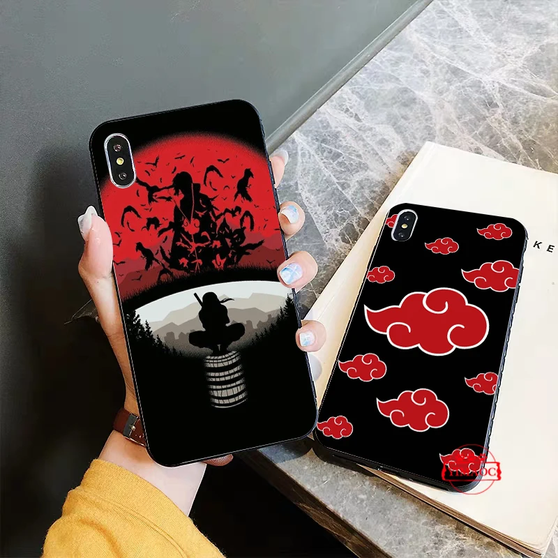 Логотип Akatsuki Наруто силиконовый мягкий чехол для iPhone 5 5S 6 6S 7 8 11 Pro Plus X XR XS Max |