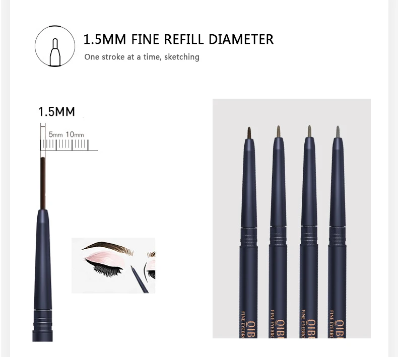 Ручка для бровей 4 цвета водостойкая устойчивая к поту | Красота и здоровье