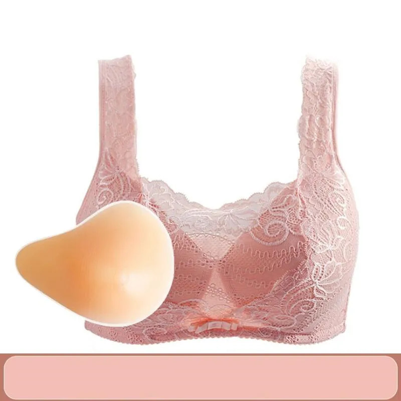 Bras Fake Breast Special Bra Silicone Artificial Boobs Prosthesis Wire Free Underwear After Breast Cancer Surgery Lingerie H4632