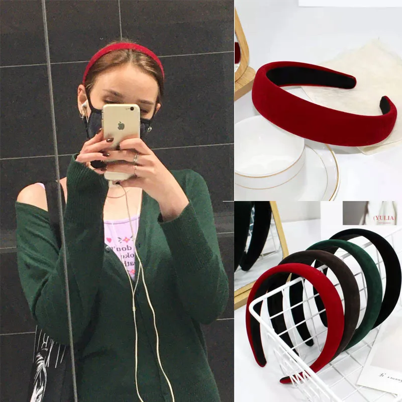 

New Hairband Women Thick Sponge Velvet Headband Ladies Hair Band Girl Hair Hoop DIY Fashion Hair Accessories