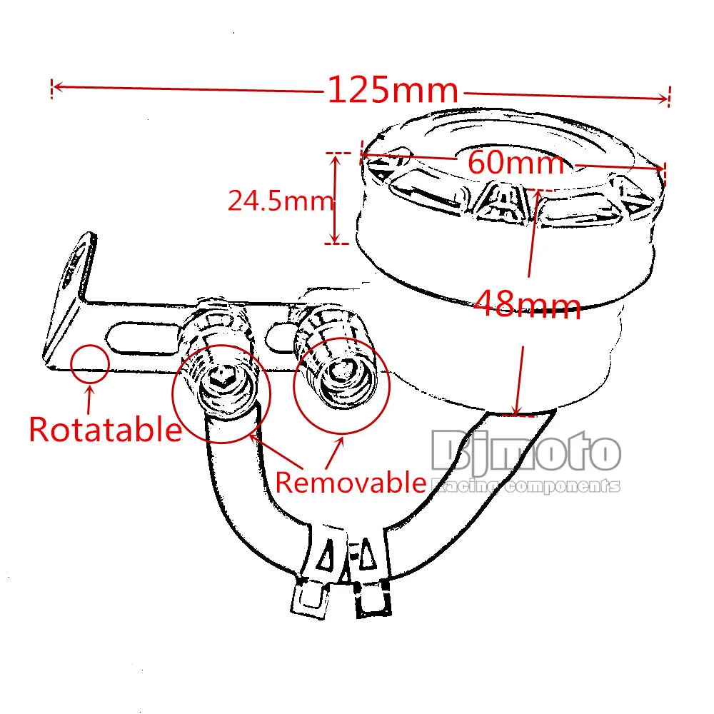 Резервуар для тормозной жидкости мотоцикла Kawasaki EX ZR ZRX ZX ZXR ZZR Ninja Suzuki GSF GSX GSXR RF RGV SV TL