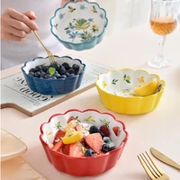 hefeng japanese tableware lace strawberry bowl household fruit salad ceramic bowl tableware