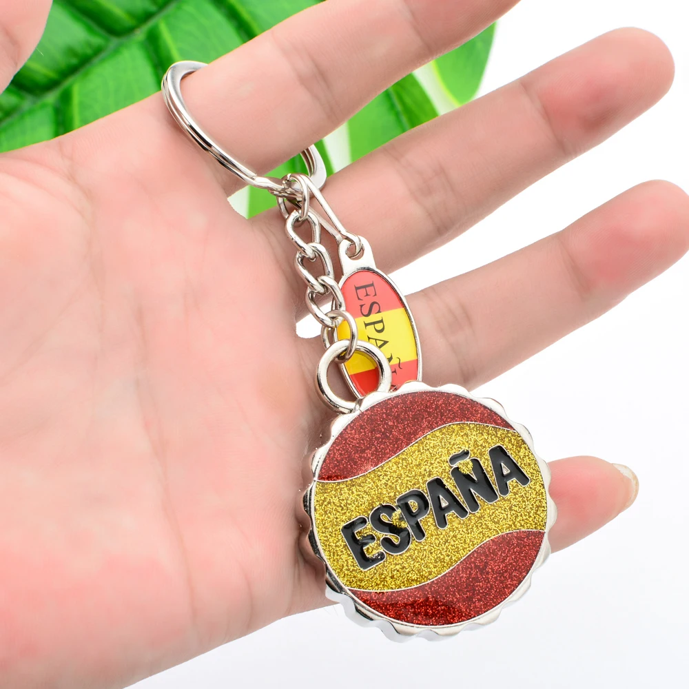 Vicney Испания открывалка для ключей пивная Крышка брелок мужчин блестящая смола