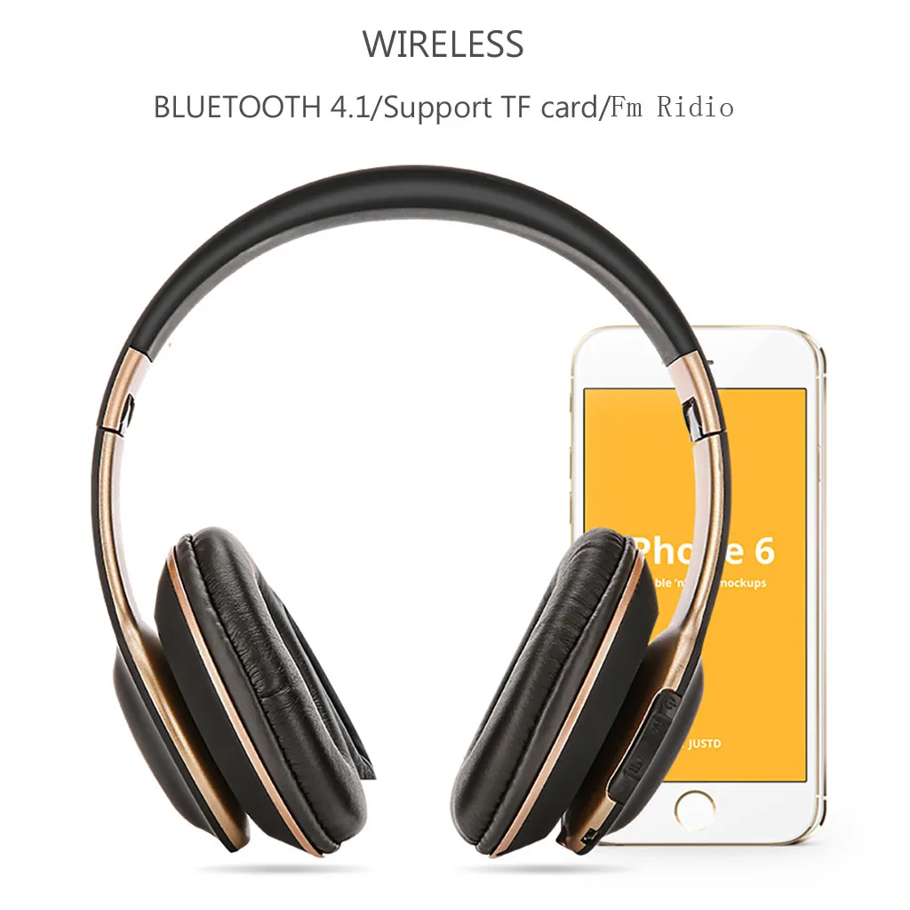 Портативная беспроводная гарнитура mosunx Bluetooth 4,1, складная стереогарнитура, встроенный микрофон, подавление шума, эхоподавление