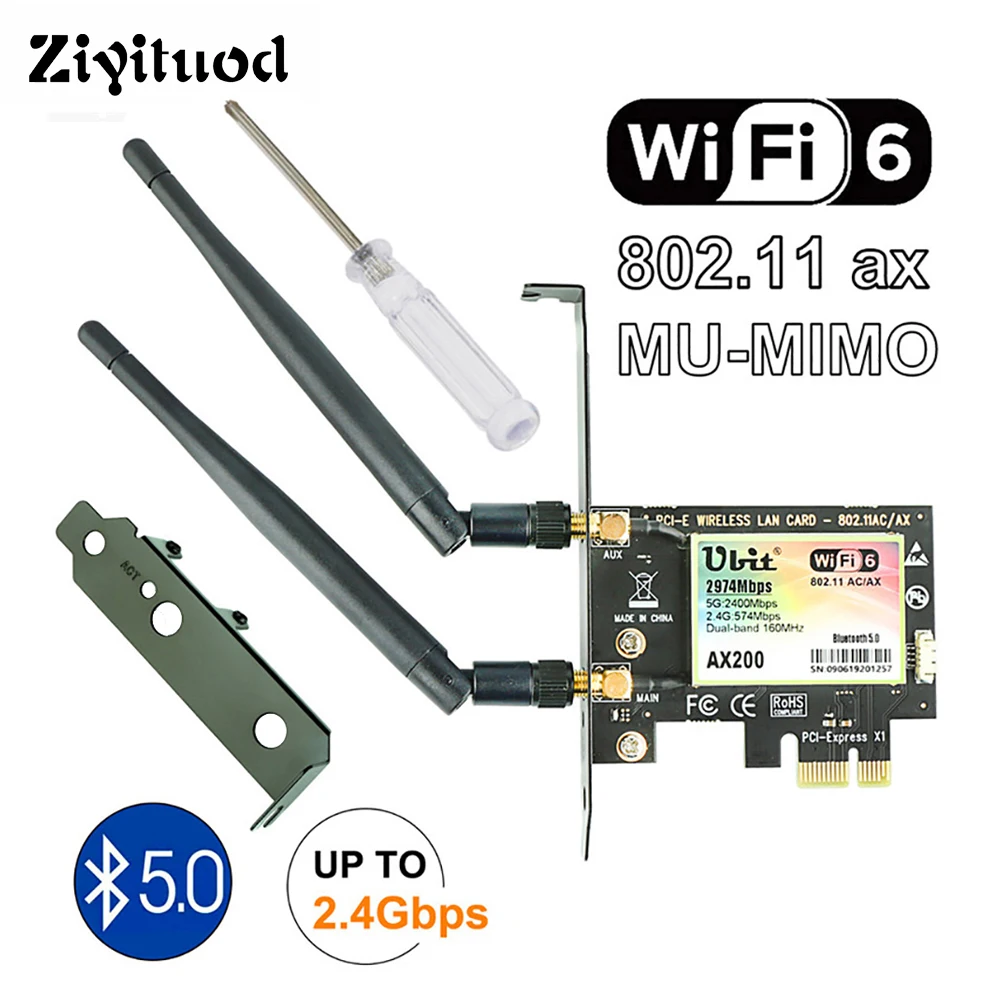 Wi-Fi-адаптер AX200 гигабитный с поддержкой Bluetooth 5 0 2 4 Гбит/с | Компьютеры и офис