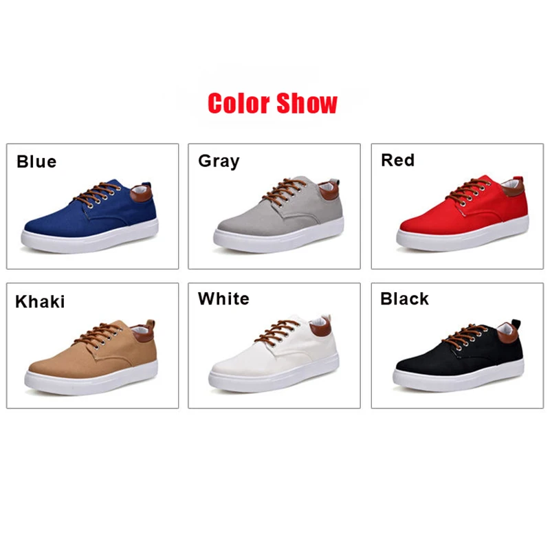 

Fashion Canvas Men's Sneakers Black Lace Up Sping Shoes 2021 Classic Casual Vulcanized Shoes Size 46 47 Mens Summer Sport Shoes
