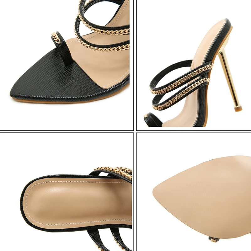 

Fashion Women High Heels Slippers Flip Flops Shoes 2021 Female Thin Heels Slippers Woman Pointed Toe Pumps For Ladies Shoes