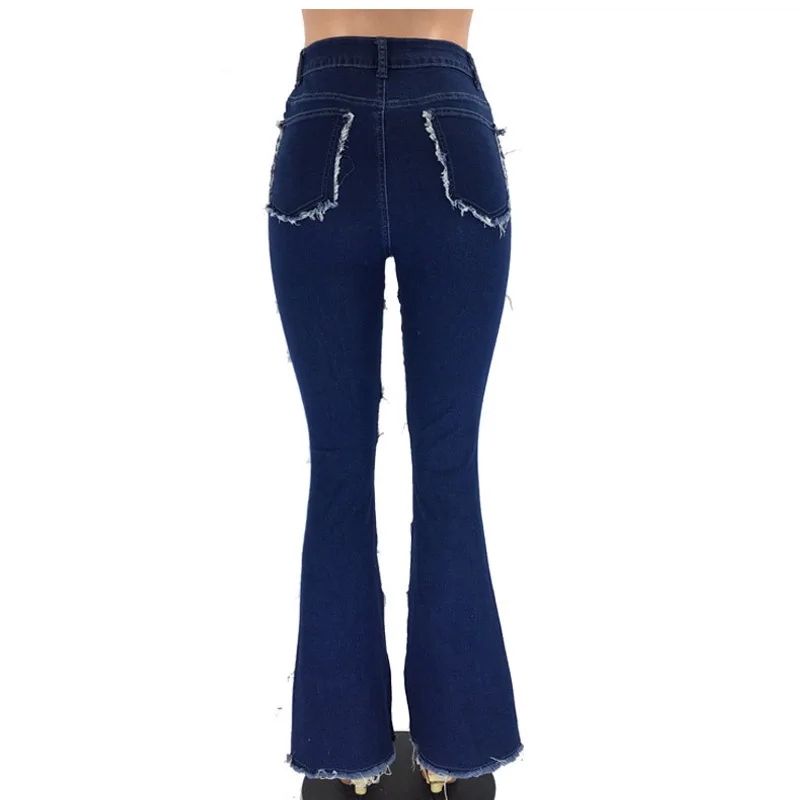 

Weigou Women Flare Jeans 2020 Streetwear Sexy High Waist Ladies Trousers Bell Bottoms Skinny Elastic Denim Pants
