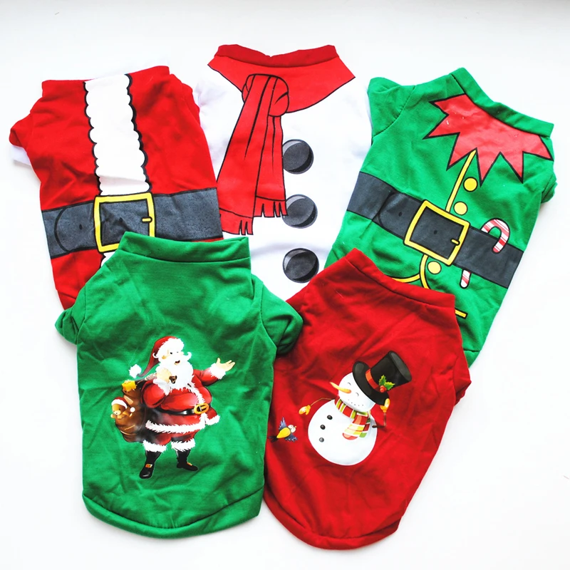 

Christmas Dog Clothes Pet Clothing Vest For Small Dog Cat Puppy Cute Warm Cotton Costume Pet Dog Santa Claus Costume Cosplay S-L