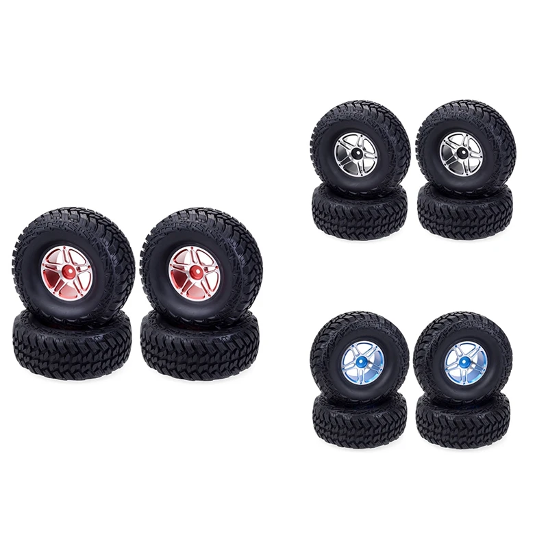

4Pcs 1.9 Metal Wheel Rim & Rubber Tires Set for 1/10 RC Crawler Car Axial SCX10 90046 AXI03007 TRAXXAS TRX4 Parts