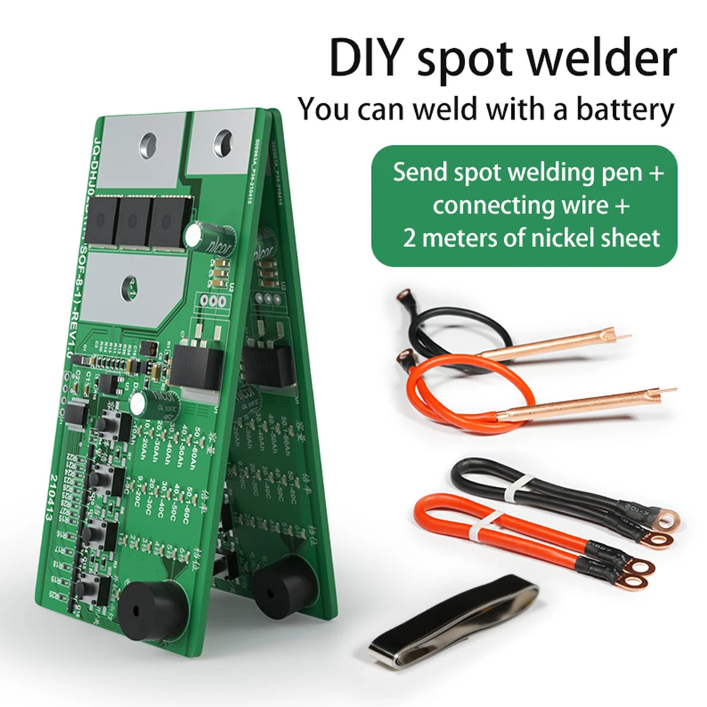 

Mini Spot Welder Kit 12V Spot Welding Machine MOS Tube 0.1~0.3mm Nickel Sheet Welding Tools for 18650 26650 38650 PBC Batter Set