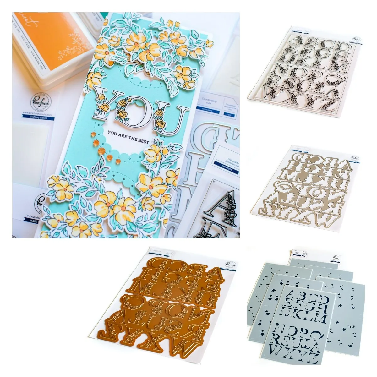 

2021 New Arrival INNA ALPHA Cutting Dies and Clear Stamps Stencil Hot Foil Scrapbook Diary Decoration Embossing Template DIY