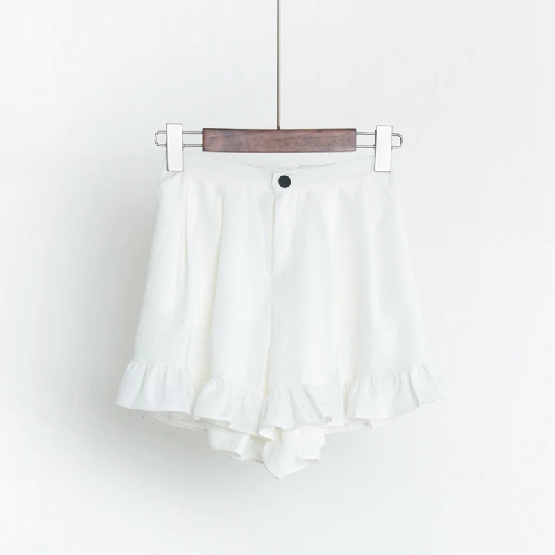 

Summer wear new sweet wooden ear wide-leg shorts students high waist casual wide-leg pants women A pants High Street