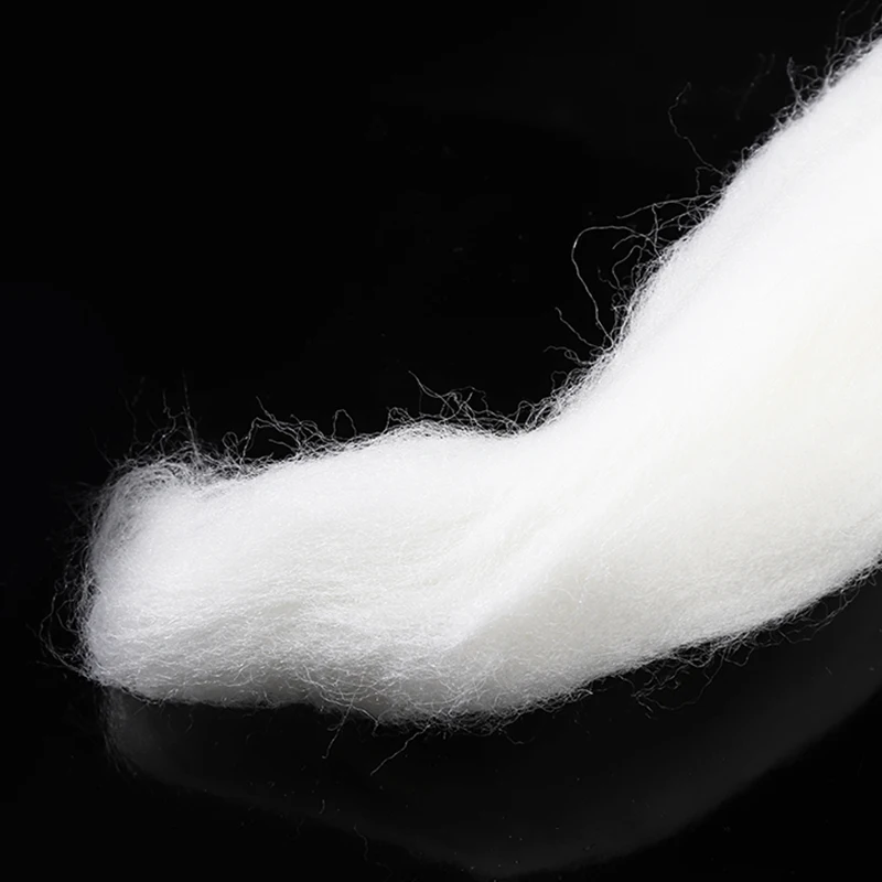 Мягкие белые окрашенные шерстяные топы ровное Шерстяное волокно для вязания