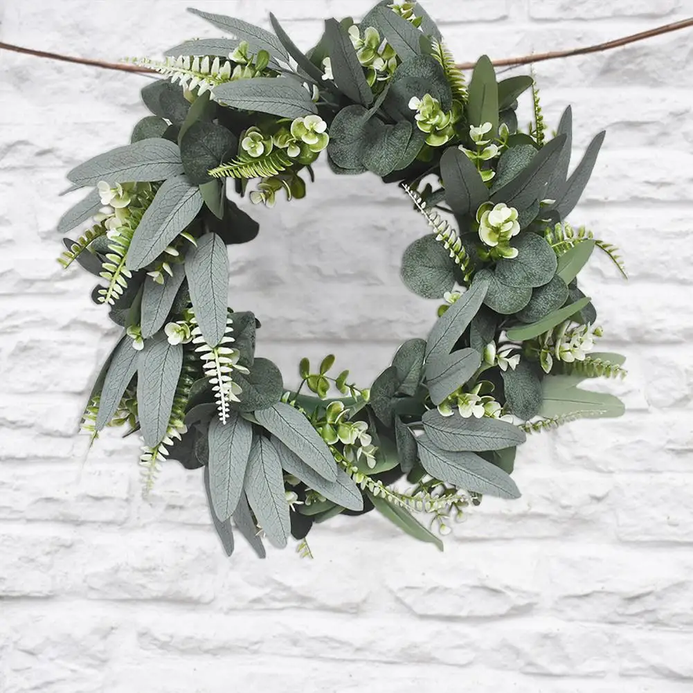 

Garland Wreath Visual Effect Romantic Plastic Exquisite Wide Application Door Wreath for Home Door Artificial Wreath Home Decor