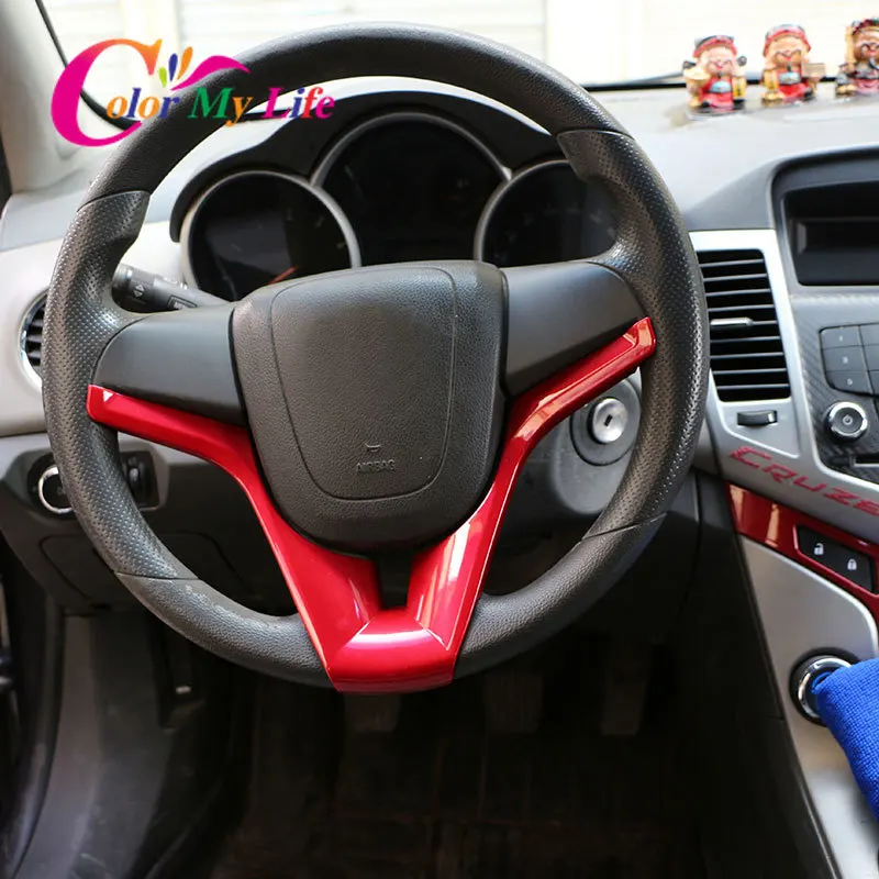 Для Chevrolet Classic Cruze Sedan Hatchback 2009 2010 2011 12 13 14 Автомобильный руль накладка хромированная наклейка аксессуары