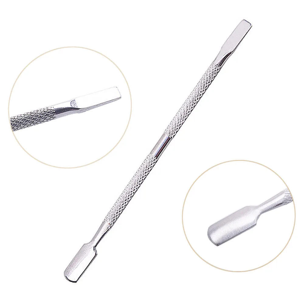

4 PC/set Double Ended Nail Pusher Romover Cuticle Manicure Pedicure Nail Cleaner Nail art double-headed dead skin steel push