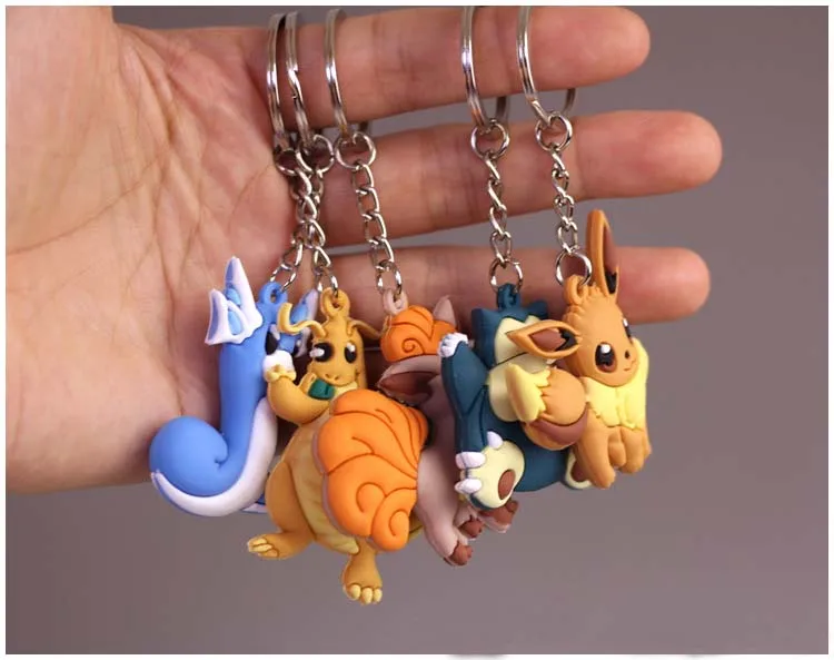 TOMY 3D аниме фигур Покемон вульпикс храп драгонит дратини Эви брелок Подвеска