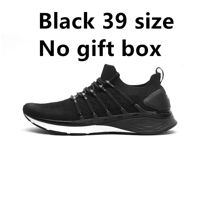 black 39 no gift box Xiaomi Mijia кроссовки спортивная обувь 3 мужские кроссовки попкорн облако бомба 6 в 1 Uni-moulding 3D Fishbone система блокировки - Цвет: black 39 no gift box