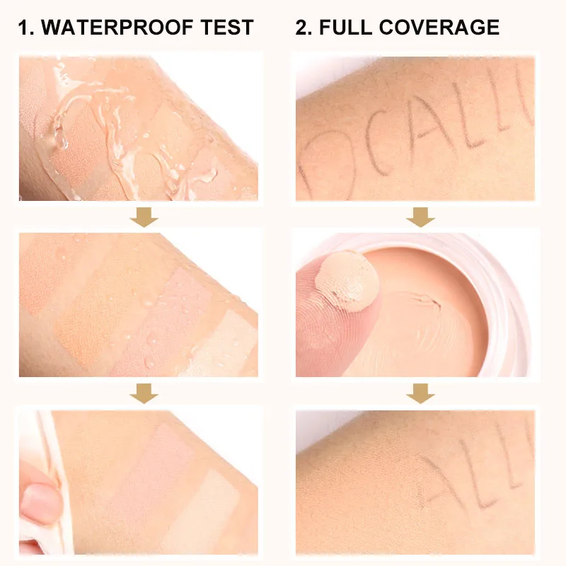 Full Coverage Concealer Lightweight Waterproof Oil-control Cream Smoothing Highest Moisturizing Texture | Красота и здоровье