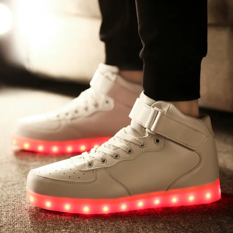 Size 25-40 Unisex Led Light Up Shoes Luminous Sneakers for Boys and Girls Children Glowing Casual with Sole | Детская одежда и