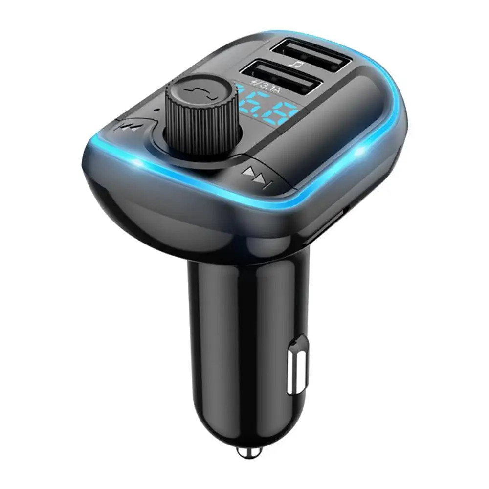 

T829s Vehicle Wireless Mp3 Player Fm Transmitter Radio Fast Charging Hands-free Calls Dual Usb Charger