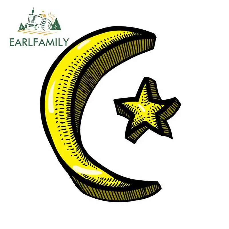 EARLFAMILY 13 см x 12 8 мультфильм звезды и луна наклейка виниловый материал