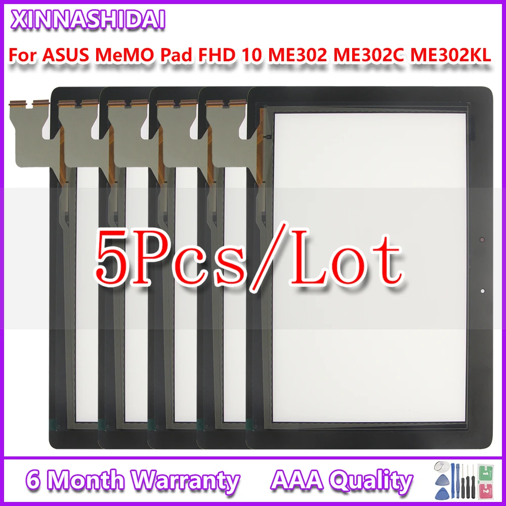 

5 шт./лот для ASUS MeMO Pad FHD 10 ME302 ME302C ME302KL K005 K00A 5425N FPC-1 сенсорный экран планшета Стекло сенсор планшета ПК