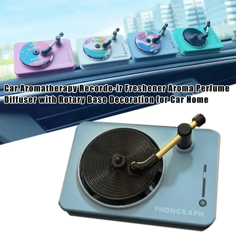 

1 Pcs Automobile Air Freshener Record Player Clip Acrylic Spin Phonograph Breath Vent Outlet Aromatherapy Folder Smell Diffuser